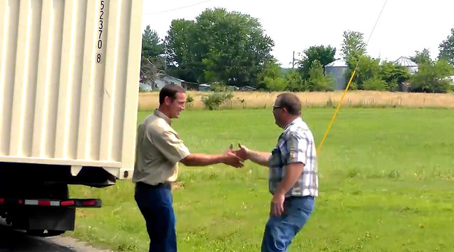 Two men shaking hands