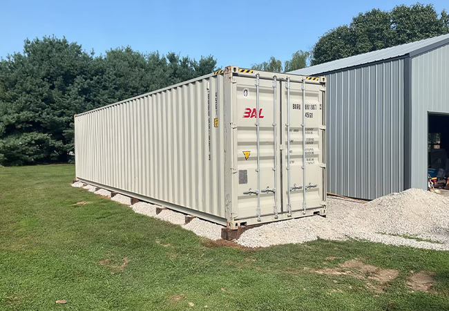 Storage container at site.