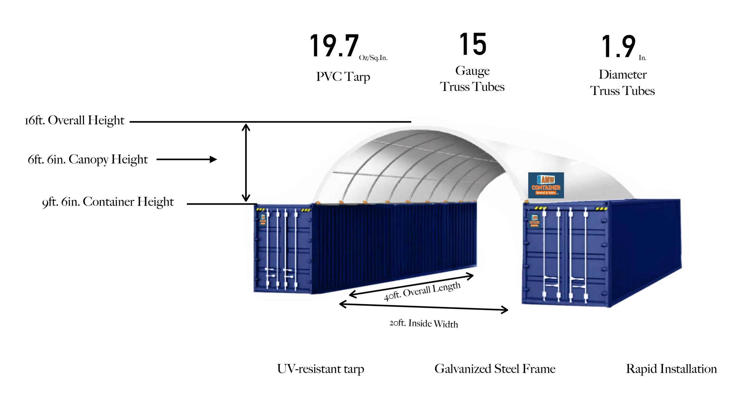 graphic-20x40-single 20'w x 40'l x 6'6"h single truss container canopy graphic